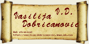 Vasilija Dobricanović vizit kartica